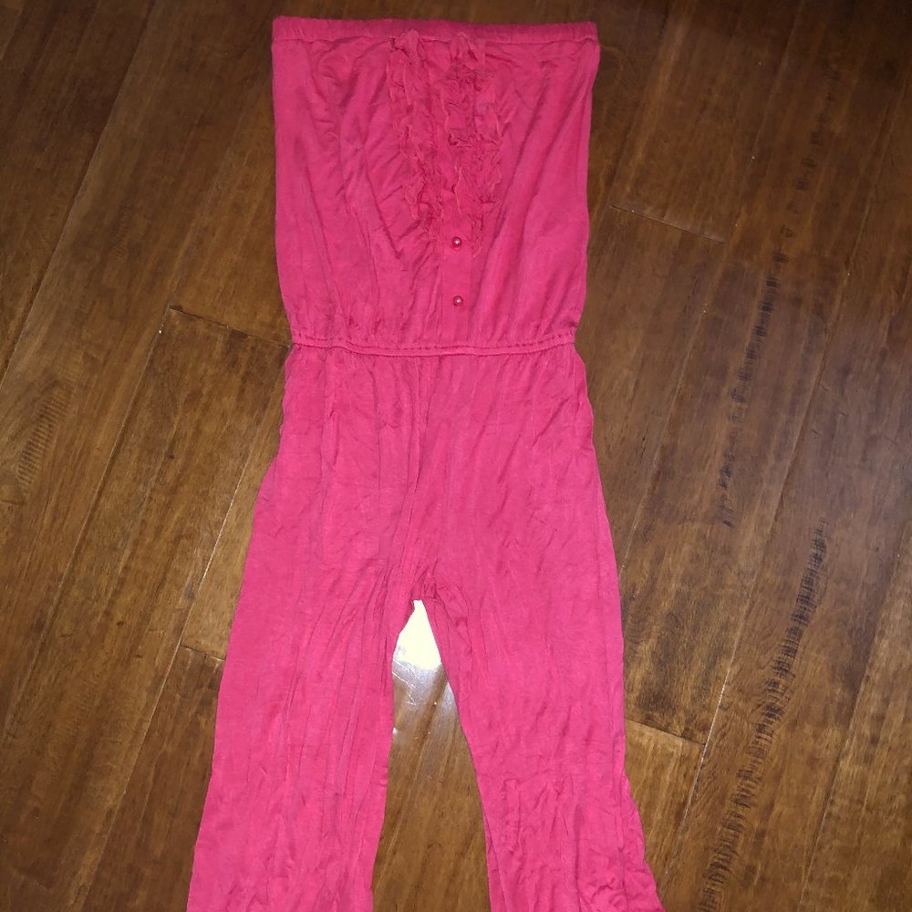 Entro Coral Strapless Jumpsuit